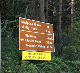 Hinweis am Parkeingang