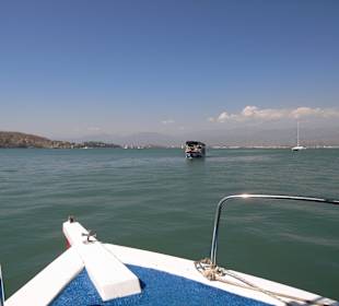 Auf dem Dolmusboot von Fethiye zum Calis
