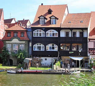 Die Häuser Klein-Venedigs am Ufer der Regnitz