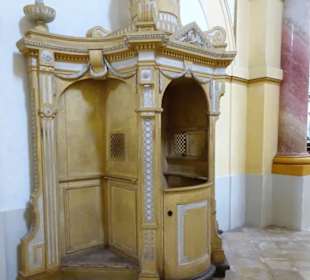 Beichtstuhl in der Abteikirche Kloster Ebrach