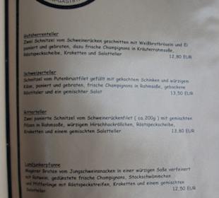 Speisekarte