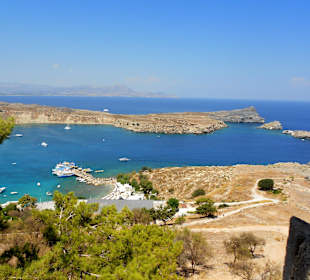 Widok z Akropolu w Lindos