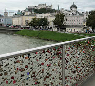 Marko-Feingold-Steg /  Makartsteg: Liebesschlösser