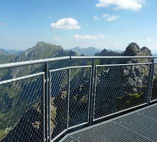 Gang über den Nordwandsteig am Nebelhorn
