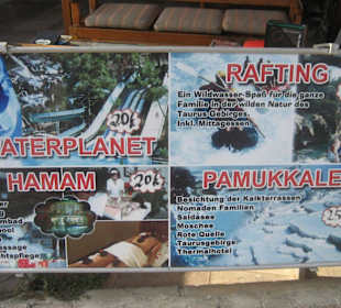Ausflugsangebot vor dem Hotel