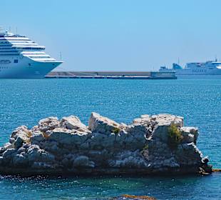 Aussicht auf Kreuzfahrt Schiffe