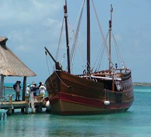Das Ausflugsschiff auf die Isla Contoy