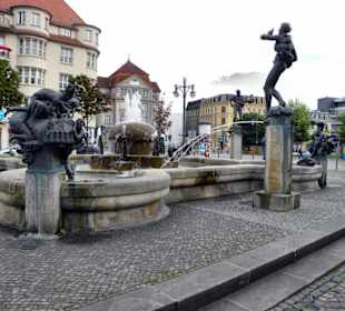 Der Göbelbrunnen auf dem Hallmarkt