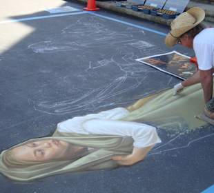 Maler vor der Mission