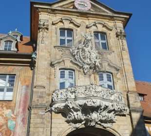 Das Alte Rathaus von Bamberg über der Regnitz