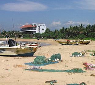 Langer leerer Sandstrand