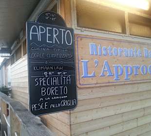 Eingang zum Ristorante l'Approdo 