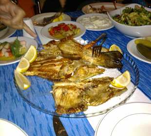 Fisch-Restaurant in Manavgat, Essen mit Freunden