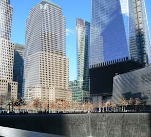 Bassin in der Kulisse der Hochhäuser