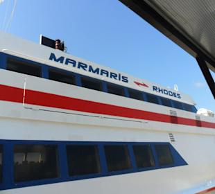 Tragflügelboot nach Rhodes