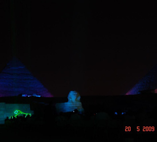 Licht- und Lasershow in Gizeh