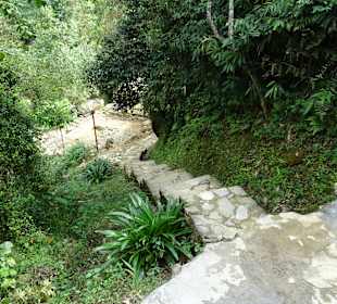 Steile Treppen, nichts für Fußlahme