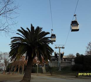 Seilbahn auf den Berg Montjuic (Hausberg)