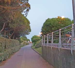 Oben die Fußgänger unten die E-Bikes und Räder