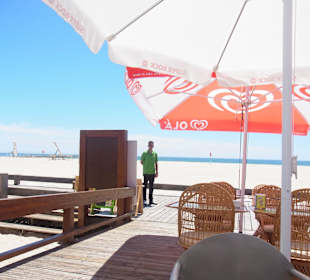 Restaurant O Farol, Blick auf Strand und Meer