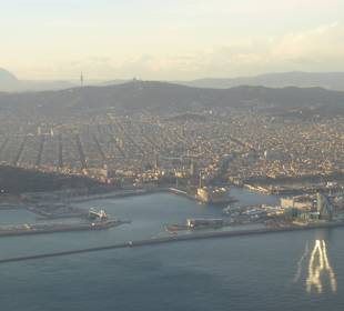 Anflug auf Barcelona