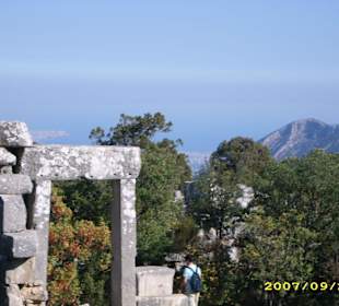 Blick auf Meer und einen Teil Antalya