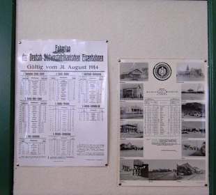 Fahrplan und Bilder von 1914