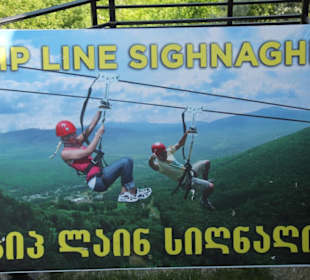 Altstadt Sighnaghi - Silrutsche, Hinweistafel