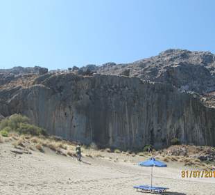An Ende der Strand