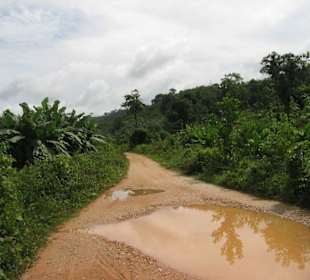 Straße zum Wasserfall
