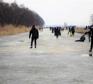 Impressionen vom Eislaufen an der Semkenfahrt