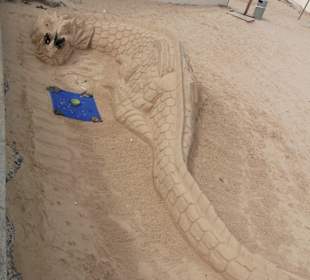 Sandkunst-Drachen