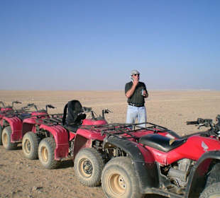 Zigarettenpause in der Wüste