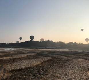 Landung im weichen Sand