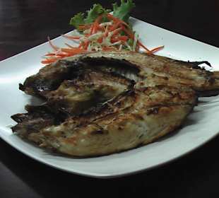 Gegrillter Fisch mit Beilage