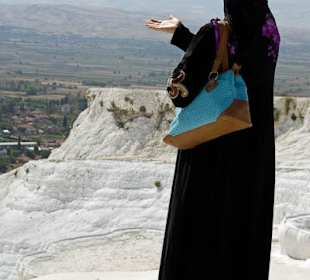Muzułmanka w Pamukkale