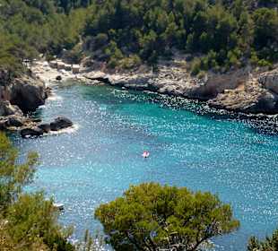 Die Strandbucht von oben