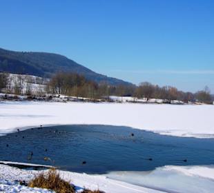 Der Stausee im Winter ein Traum