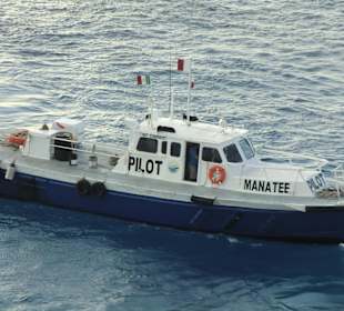 Der Lotse brachte uns sicher auf die hohe See