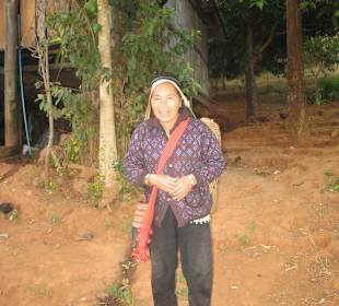 Begrüßung im Hilltribe Village