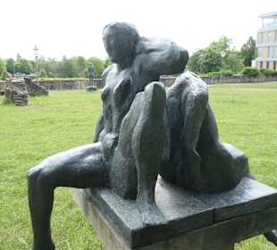 Die Bronzeplastik Werra und Saale