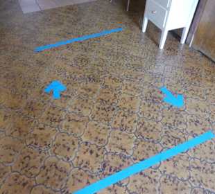 Verkehrsregel an den Toiletten
