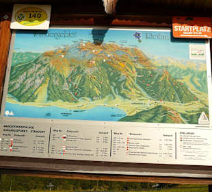 Tafel mit Wanderrouten