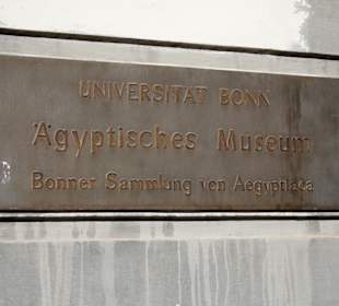 Schild des Ägyptischen Museums Bonn