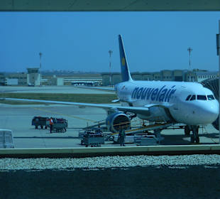 Unser Airbus A320 auf dem Airport Enfidha