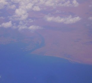 Il Canale di Suez dall'aereo
