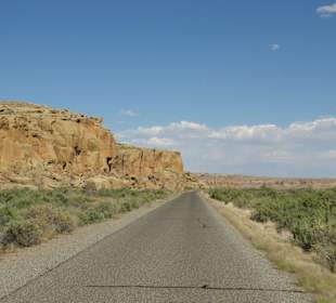 Straße durch den Chaco Canyon