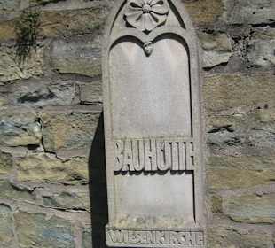 Inschrift "Bauhütte"