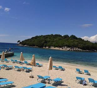 Der Sandstrand von Ksamil