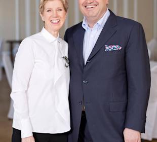 Gastgeber Veronika Kirchmair und Claus Haslauer